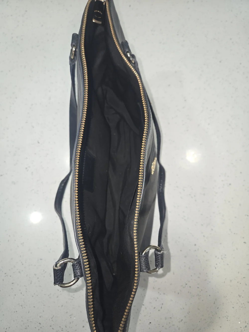 Coach Brown Signature Tote with Black Straps - Picture 5 of 8